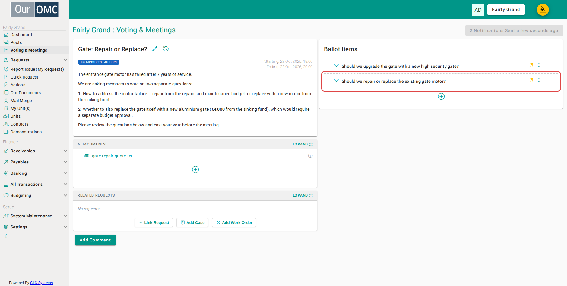 Expand the first question to reveal its controls