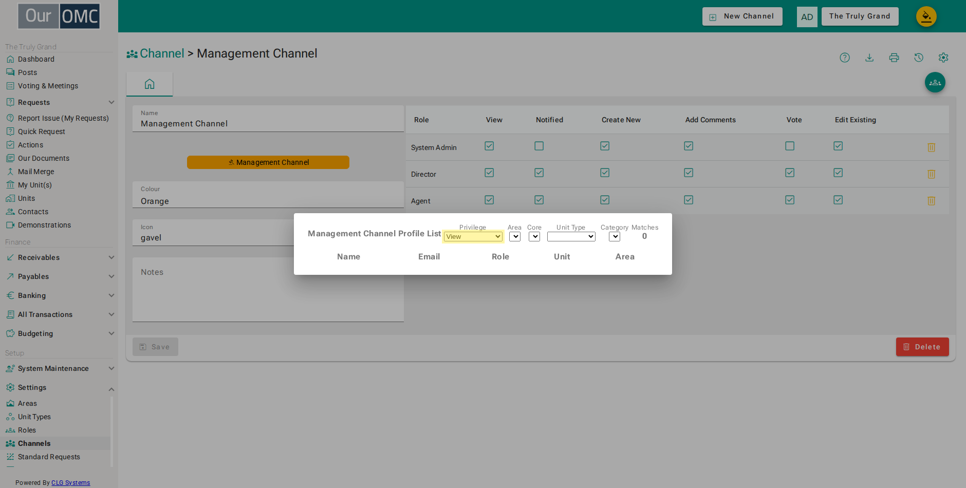 Select [View] from the Privilege filter to see users who have that privilege