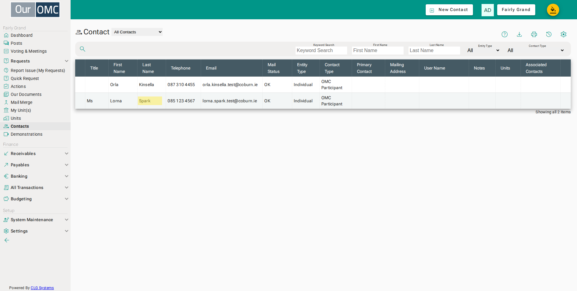 Open the contact to update their details