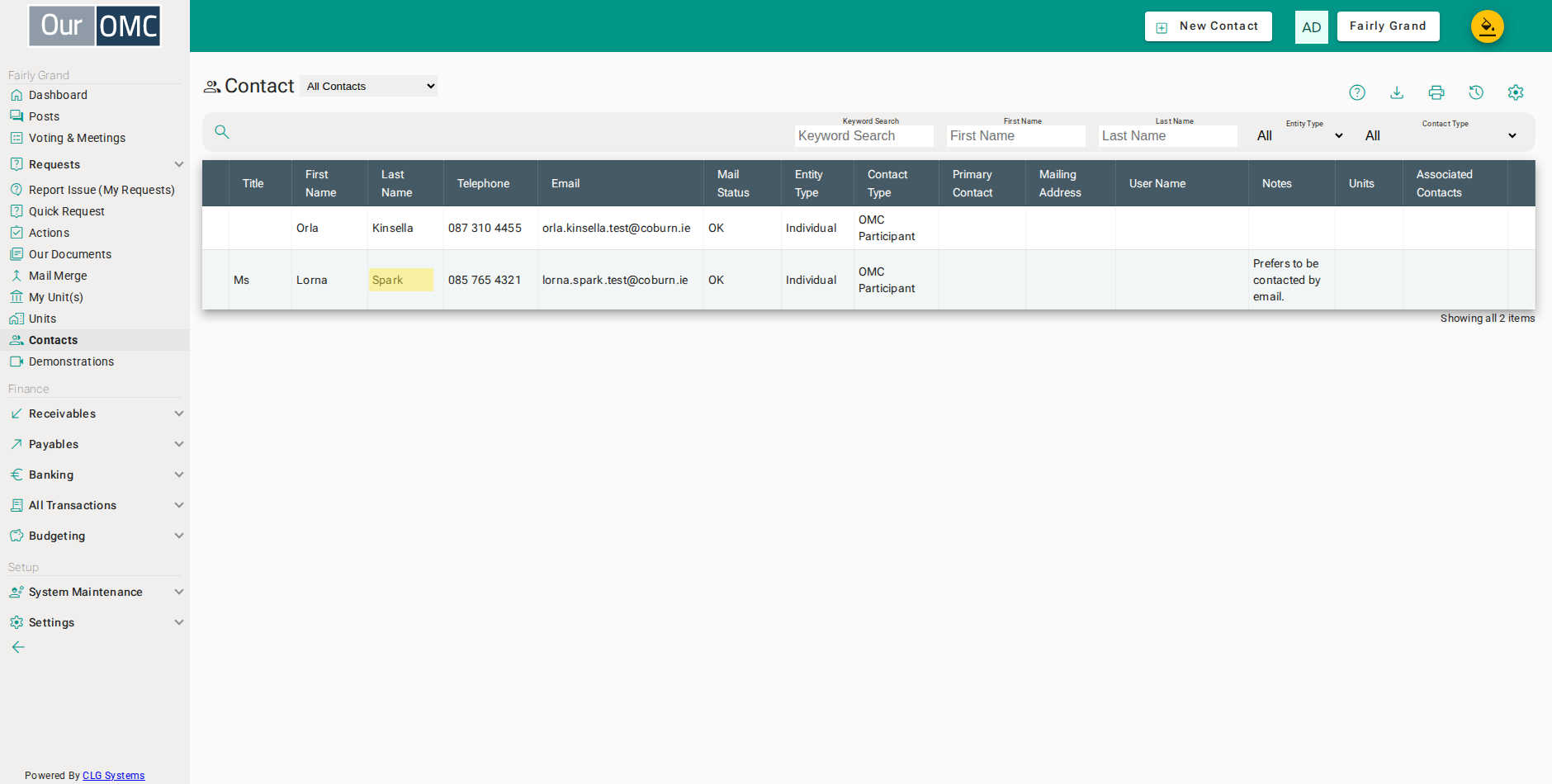 Open the contact whose email address needs to change
