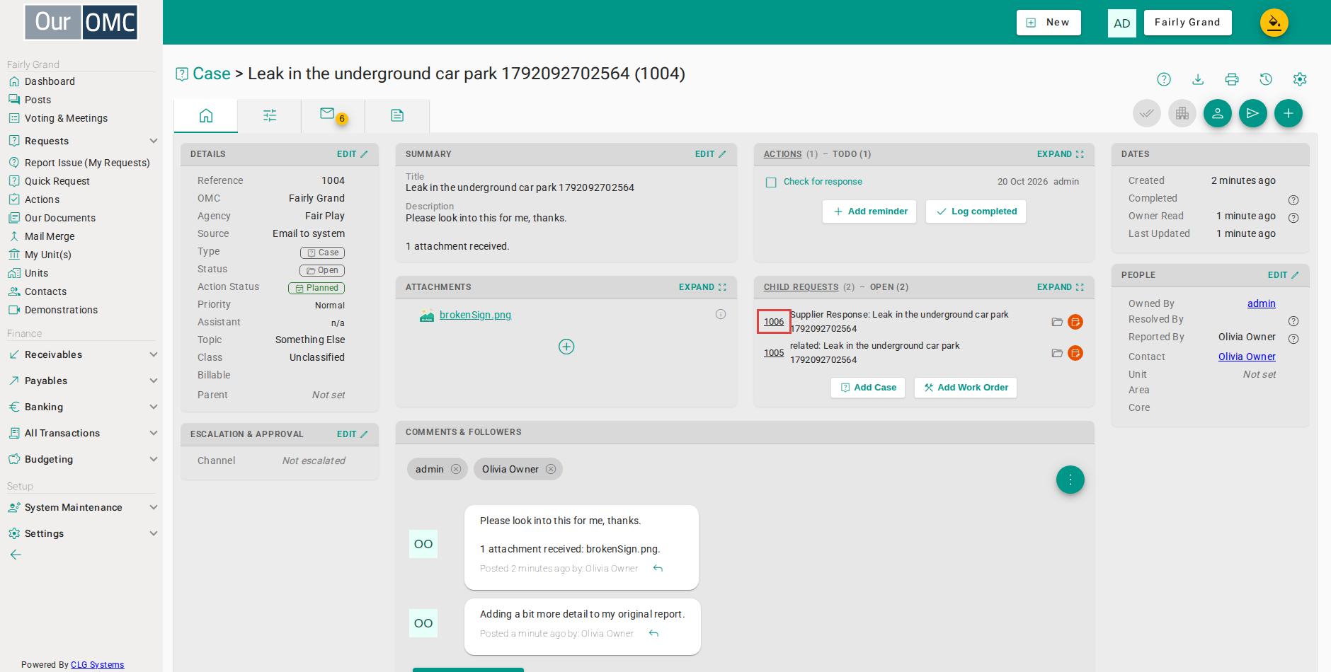 Click the reference number to open the supplier response request
