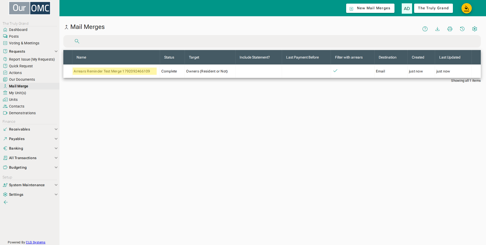 Reopen the mail merge to see the completed result