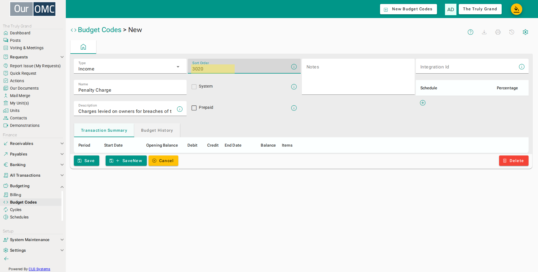 Enter a sort order that places the code beside the other income codes in reports