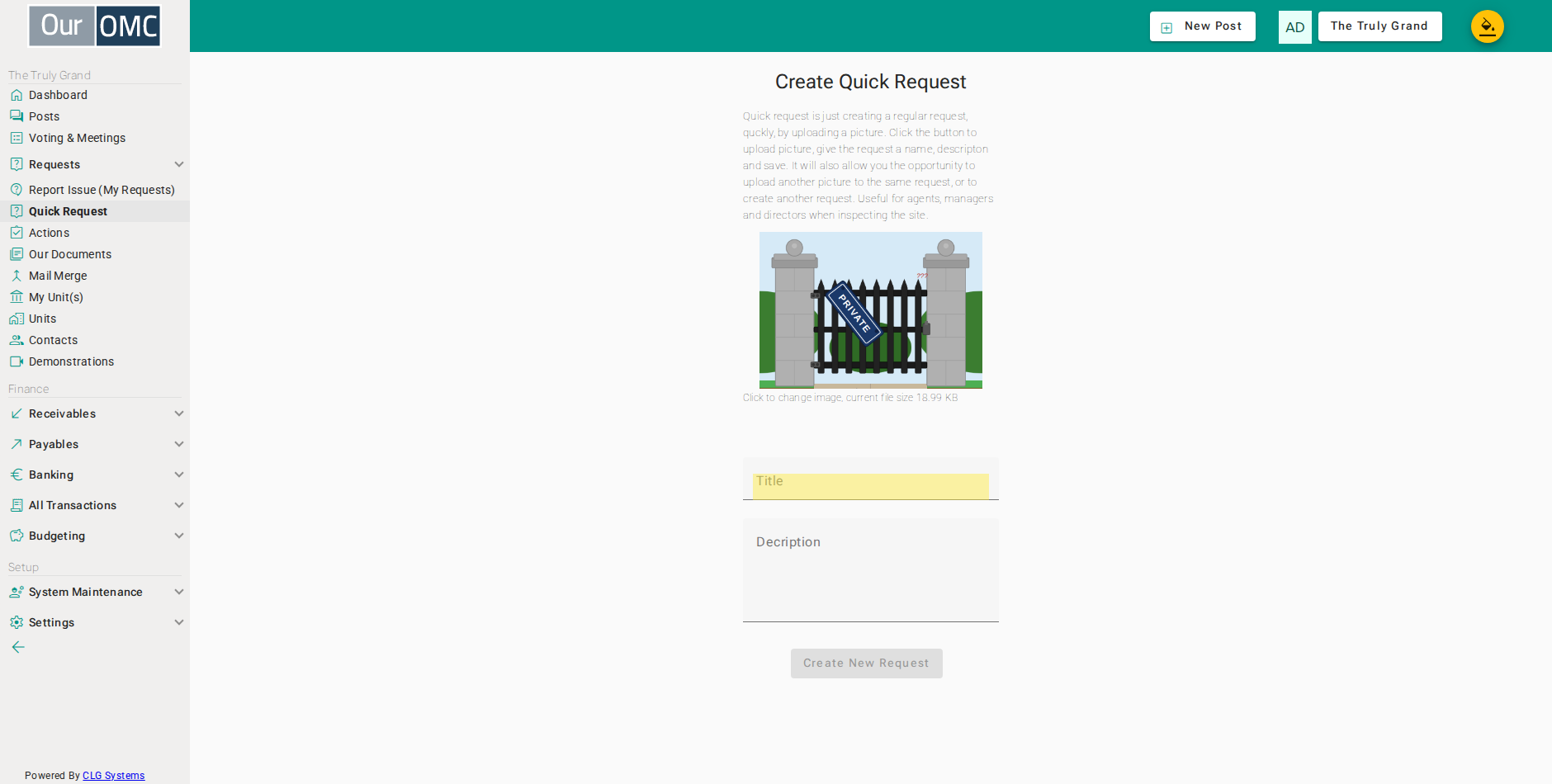 Enter a short name for the request