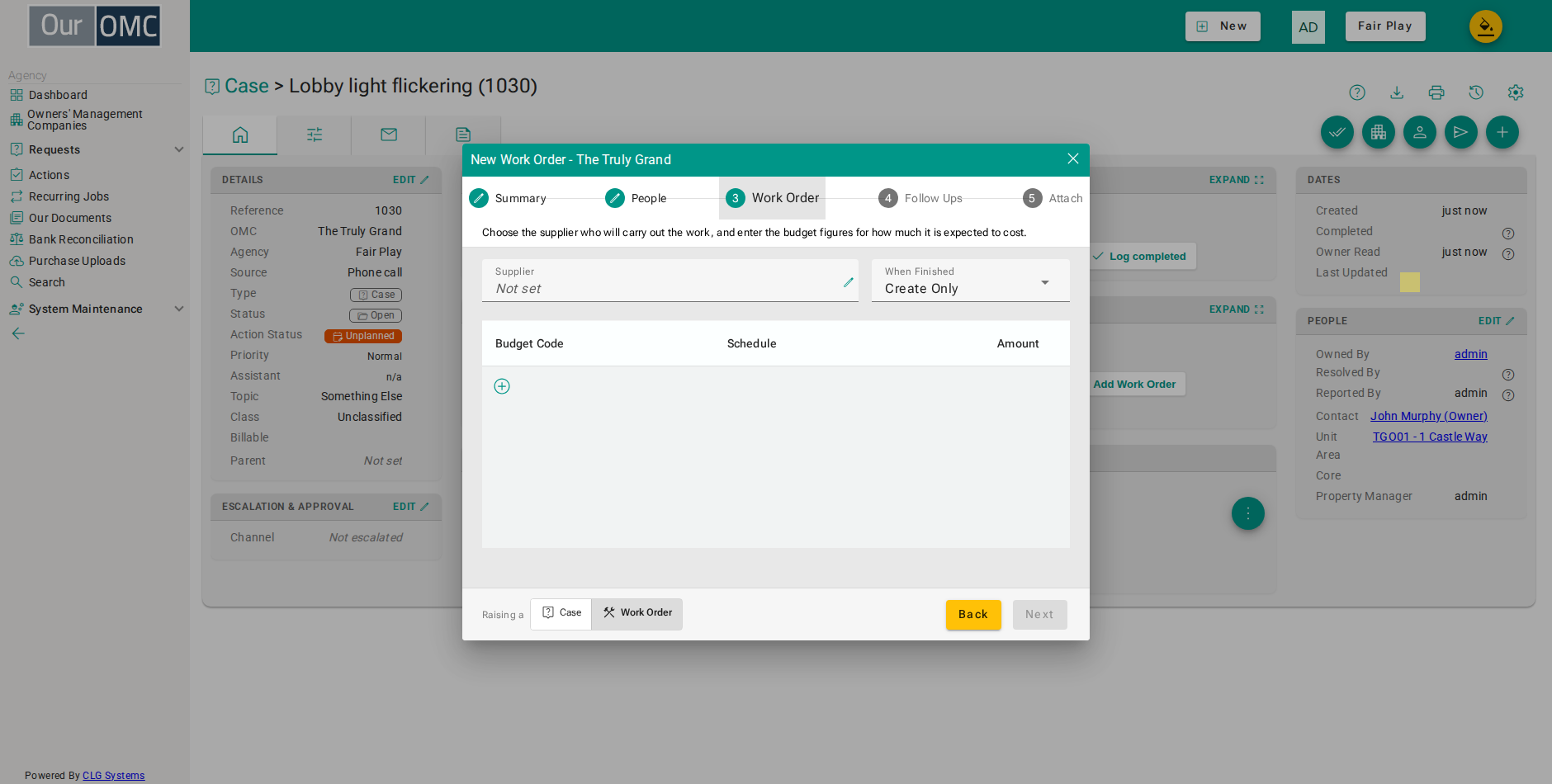 Open the supplier picker