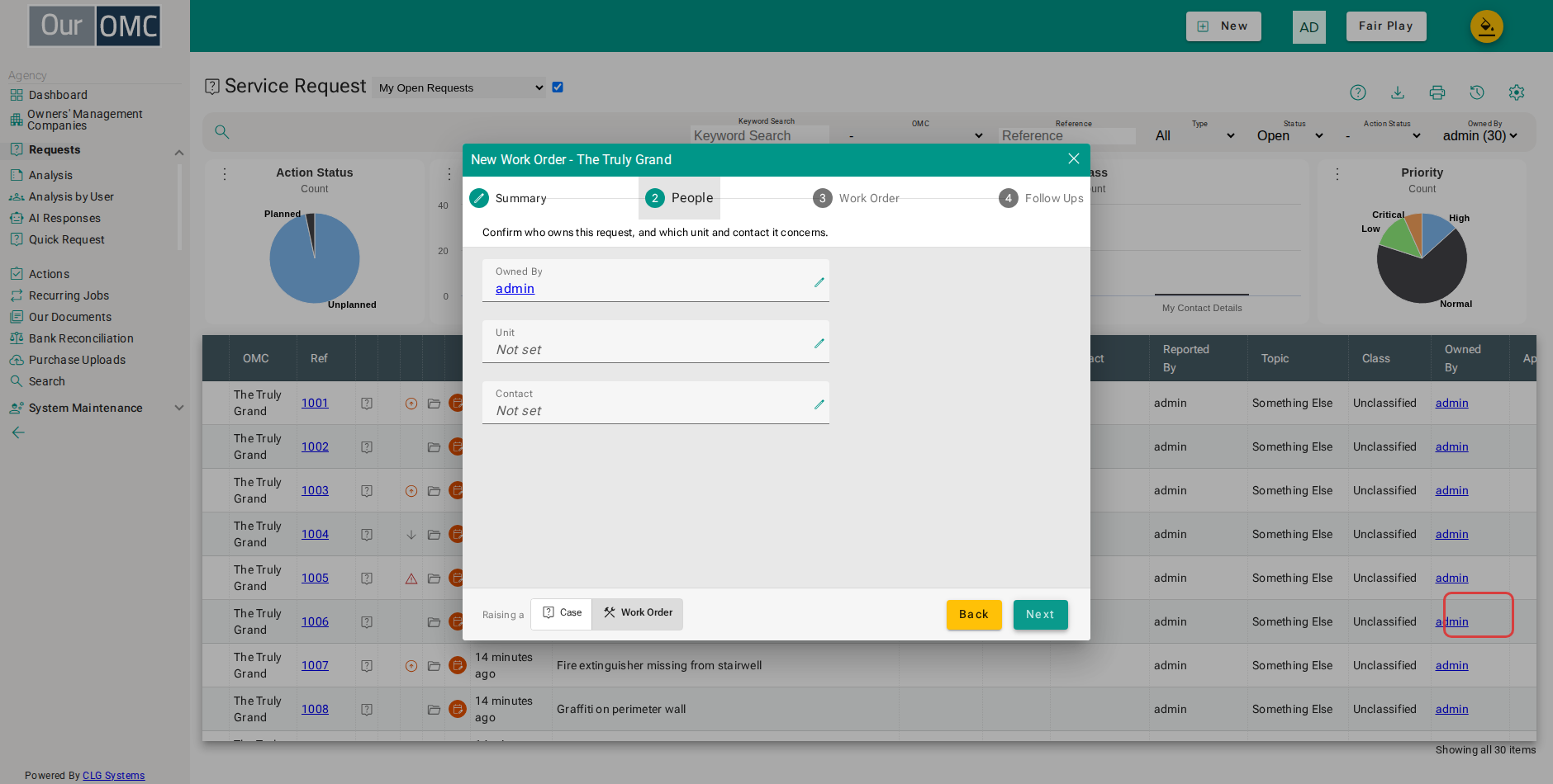 Click Next to choose the supplier and what the work will cost