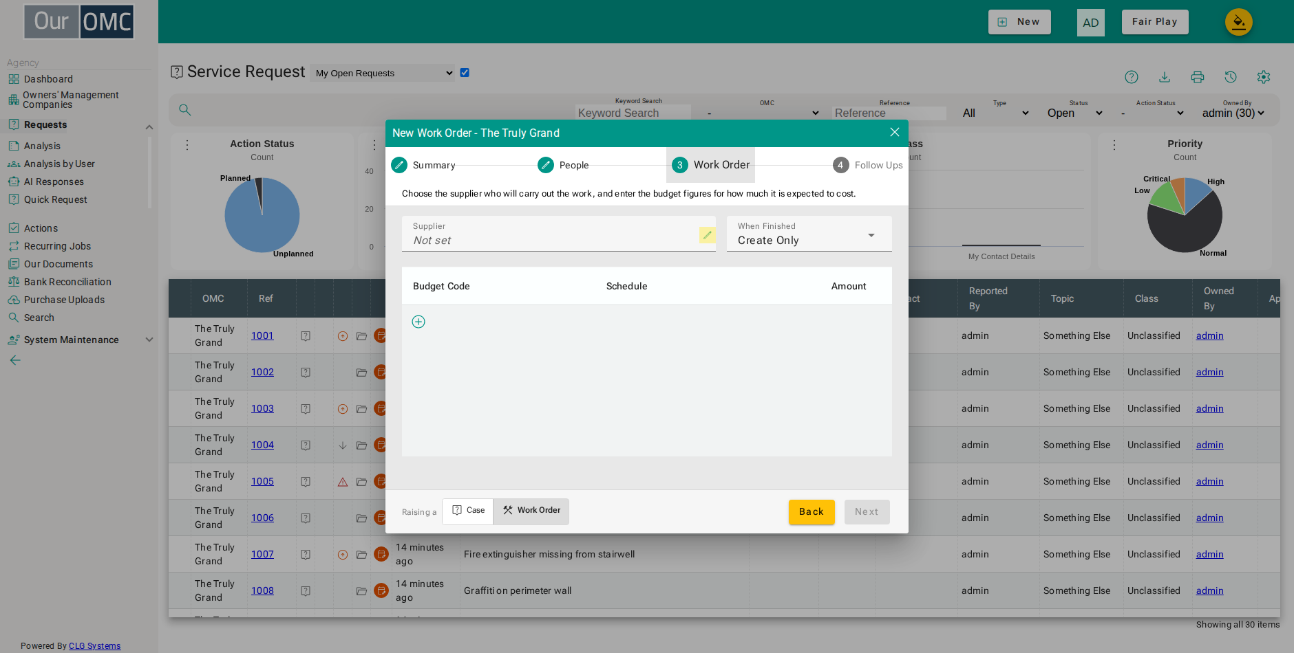 Open the supplier picker