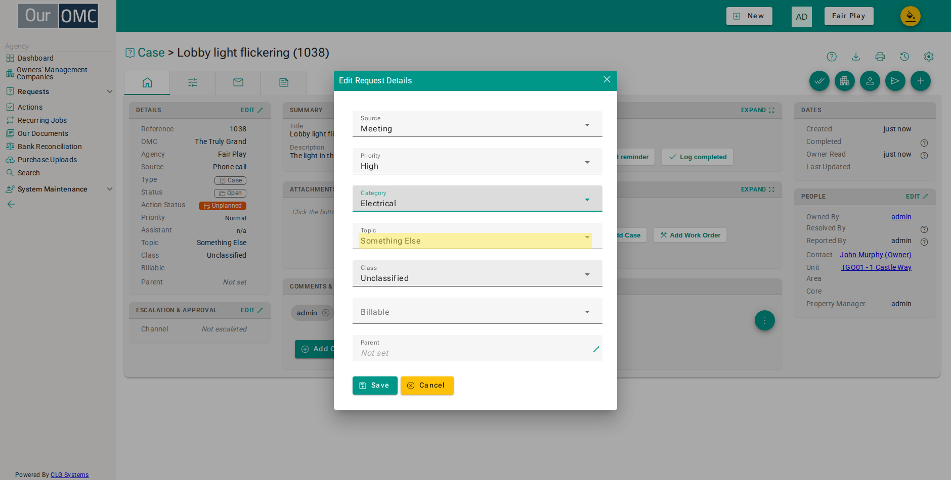 Choose the topic that best fits the request