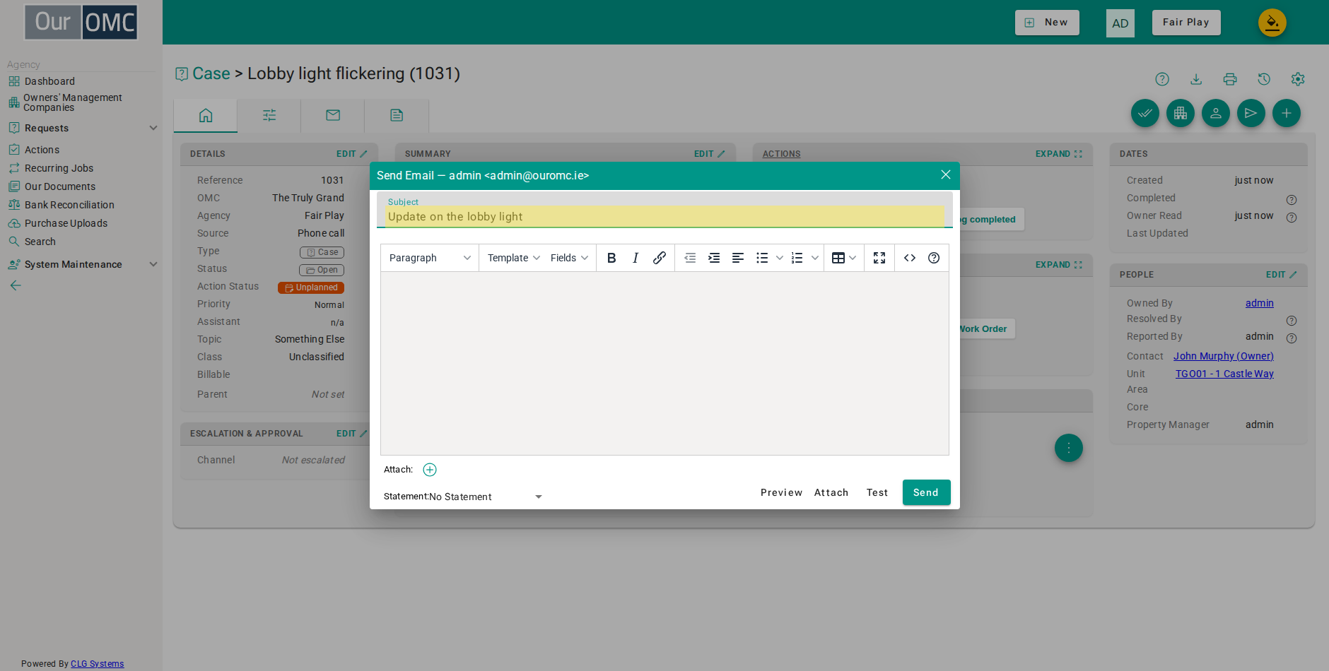 Enter the email subject
