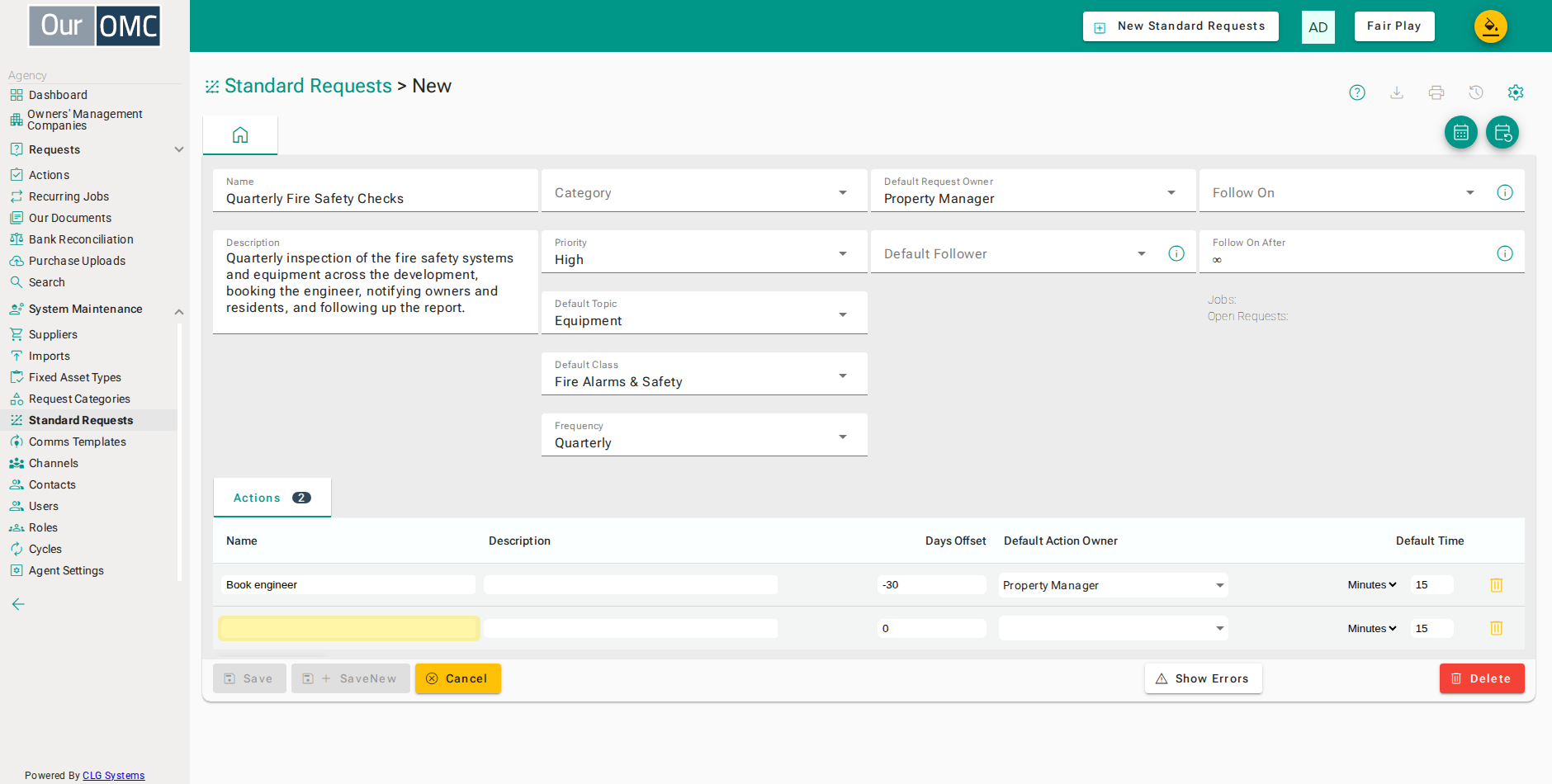 Enter a name for the checklist step