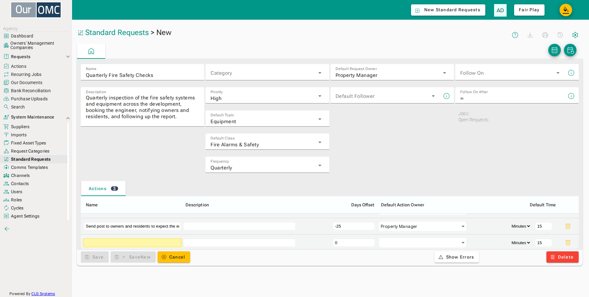 Enter a name for the checklist step