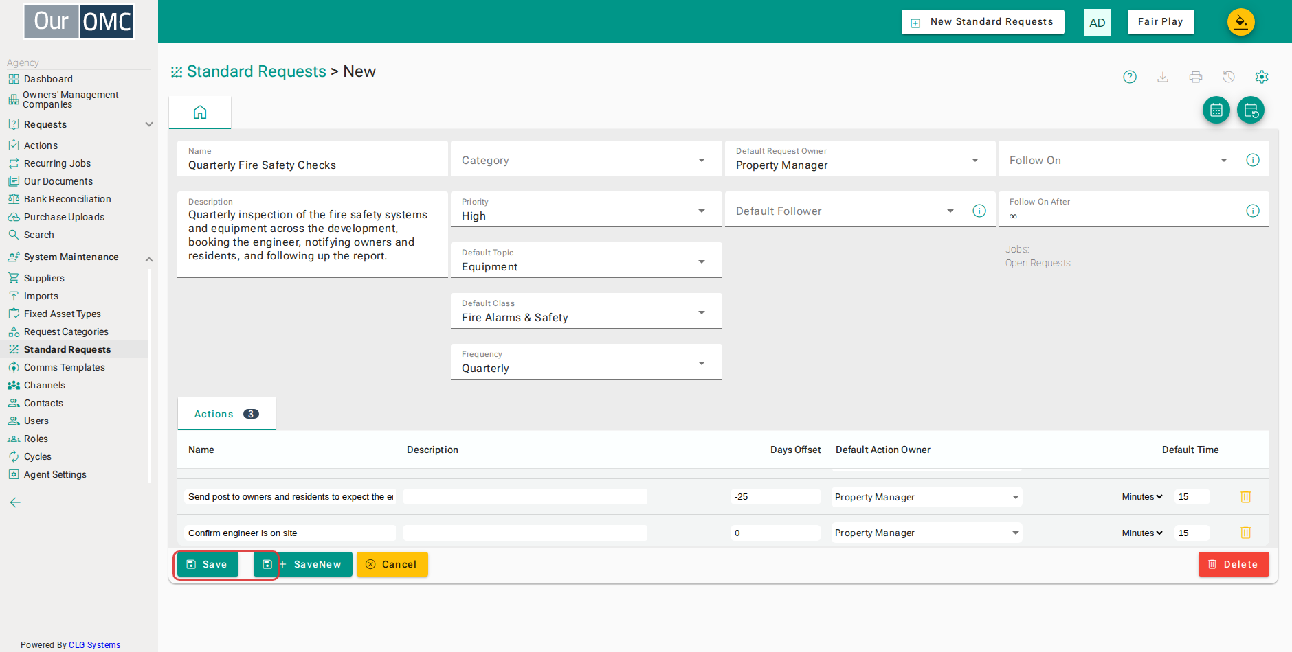 Click Add Action Item to add a checklist step