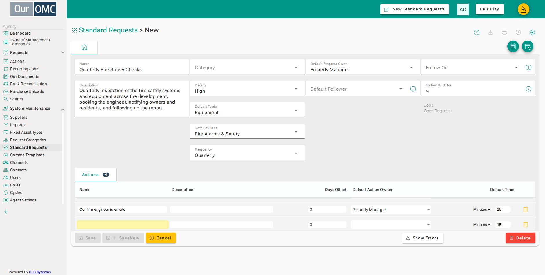 Enter a name for the checklist step