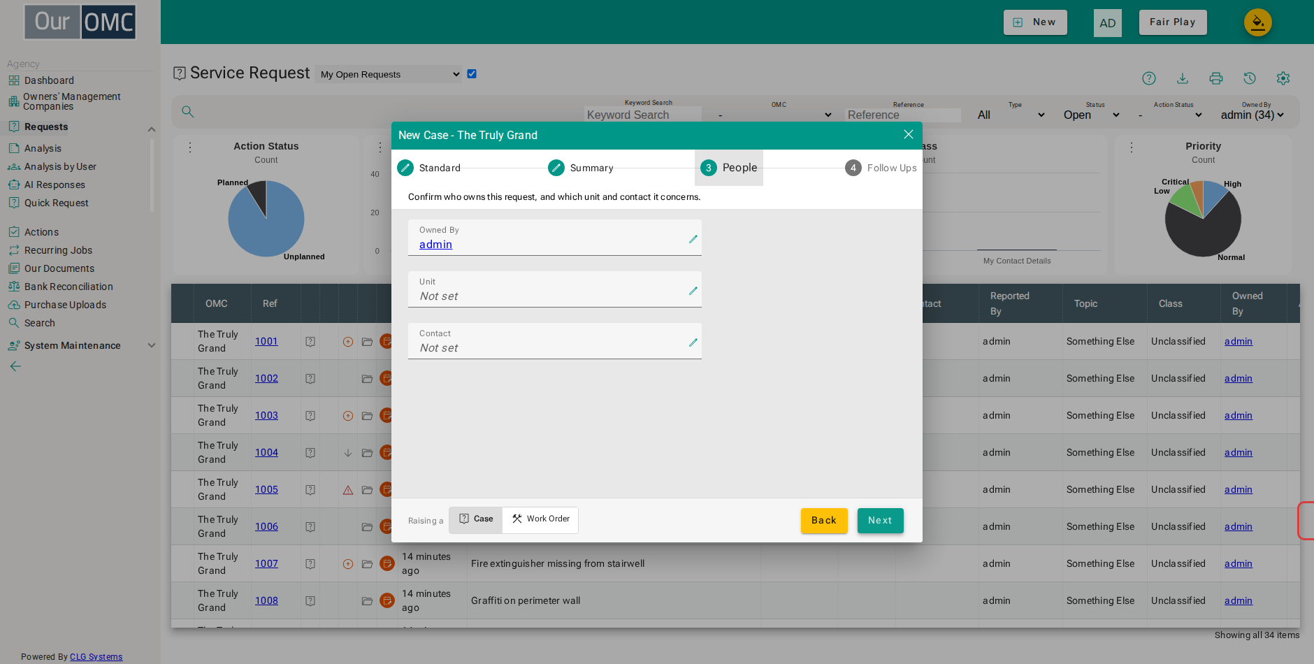 Click Next to see the plan the standard request lays out
