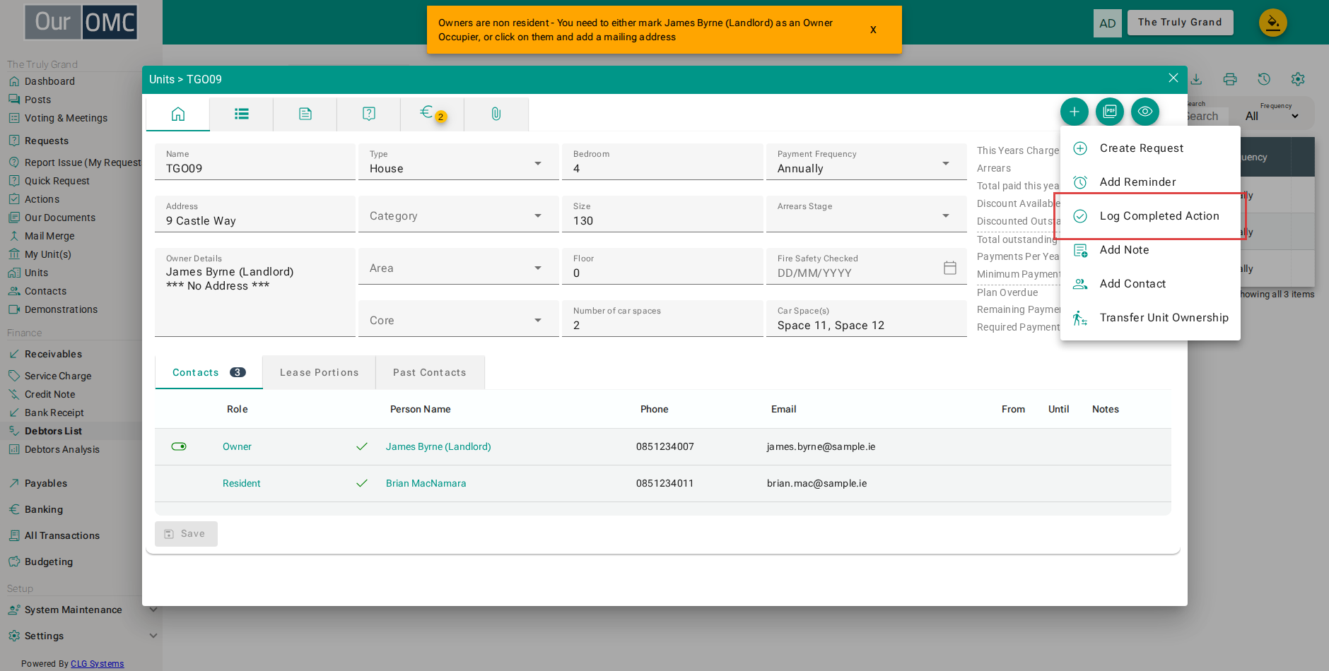 Choose Log Completed Action to record what happened