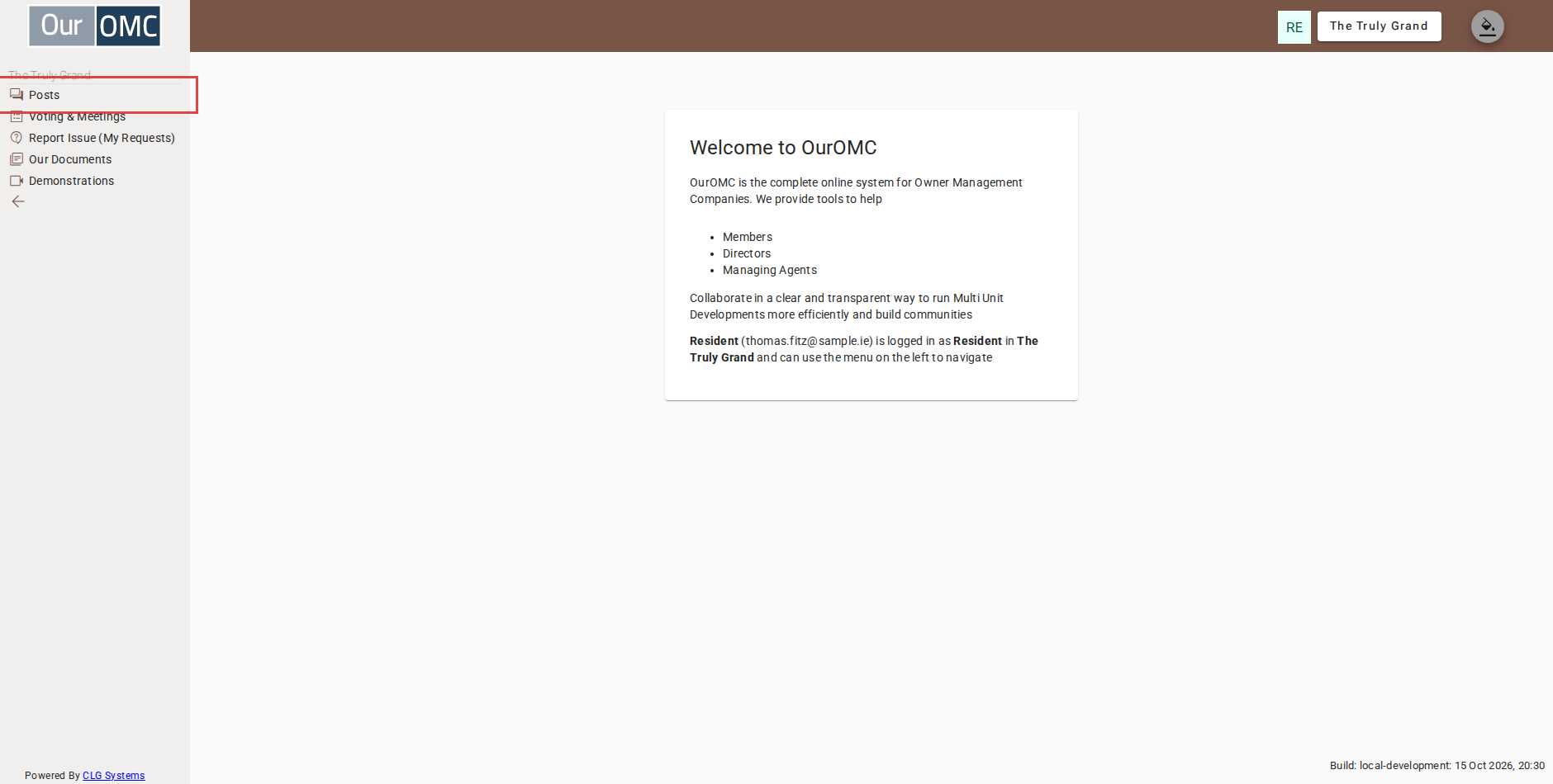 Click [Posts] on the main menu